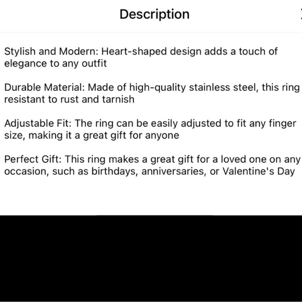 NWT 🩶 FLAT STAINLESS STEEL DOUBLE OPEN HEART RING Women’s Size 7 - Picture 7 of 7